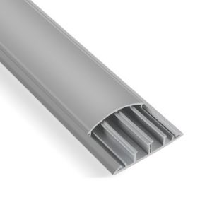 DE-PA 90x20 cm Balıksırtı Kablo Kanalı Gri