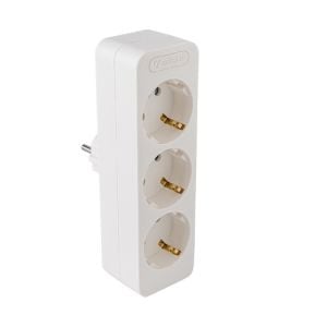 Fiş 3'Lü Seldur Topraklı Fiş-Priz Uzun Tip Beyaz E3Td10B
