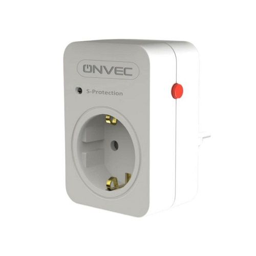 Onvec Akım Korumalı Priz Tekli Beyaz