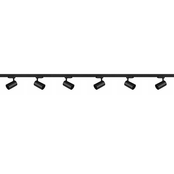 Ekonomik 3 Metre Hazır Ray Spot Seti - 6'lı GU10 Duy Siyah