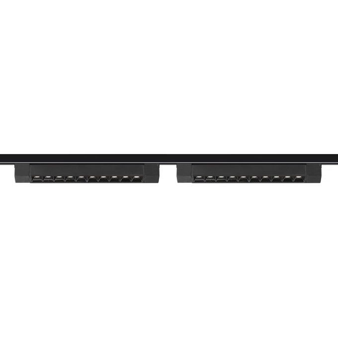 Modern Mercekli Lineer Ray Seti - 1 Metre (2x20W Mercekli Armatür) Siyah
