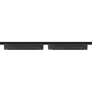 Modern Mercekli Lineer Ray Seti - 1 Metre (2x20W Mercekli Armatür) Siyah