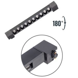 2'Li Led Ray Spot Aydınlatma Seti 2 Metre Siyah 2X20W (Ray Dahil)