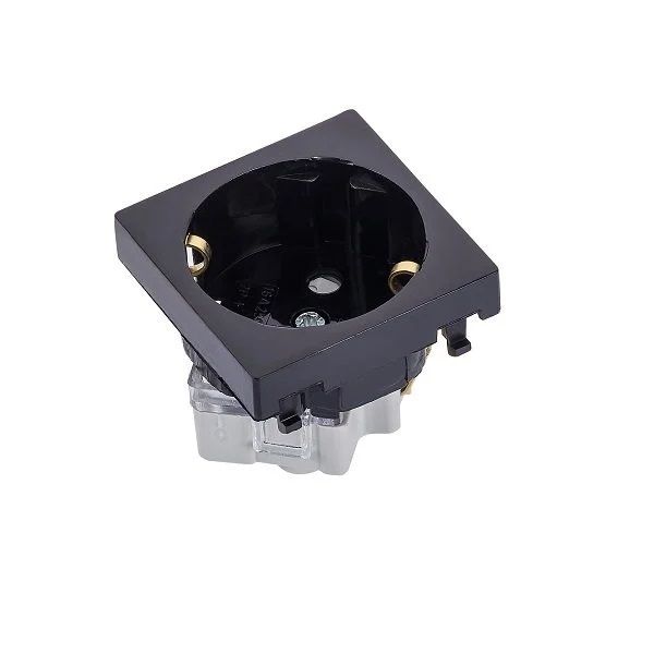 PRİZ BÜROTİK MODÜLER MEKANİZMA TOPRAKLI PRİZ 45X45 SİYAH 2006-S