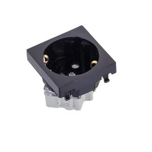 PRİZ BÜROTİK MODÜLER MEKANİZMA TOPRAKLI PRİZ 45X45 SİYAH 2006-S