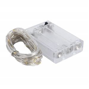 Ampul Led İp Twınklıght Pilli 3Xaa Süsleme Işığı 3 Mt Beyaz Işık 6500K