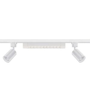 3'Lü Led Ray Spot Aydınlatma Seti 1 Metre Beyaz 2X7W+1X20W (Ray Ve Ampuller Dahil)