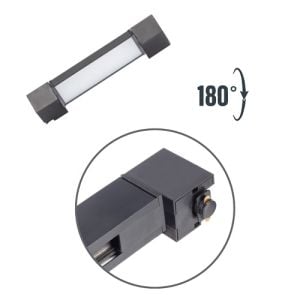 ARMATÜR RAY SETİ 1 METRE 2XSPOT-GU10 1XLINEER-10W-OPAK SİYAH