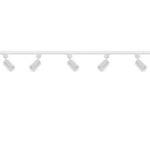 5'Li Led Ray Spot Aydınlatma Seti 2 Metre Beyaz 5X7W (Ray Ve Ampuller Dahil)