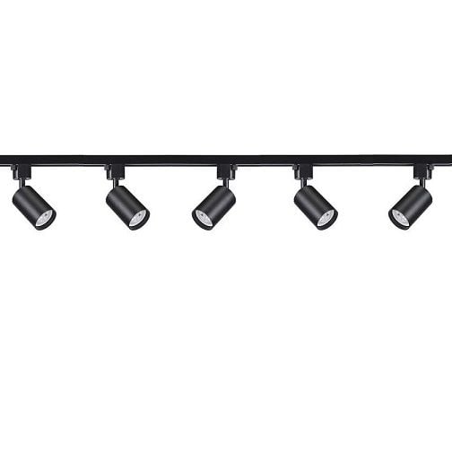 5'Li Led Ray Spot Aydınlatma Seti 2 Metre Siyah 5X7W (Ray Ve Ampuller Dahil)