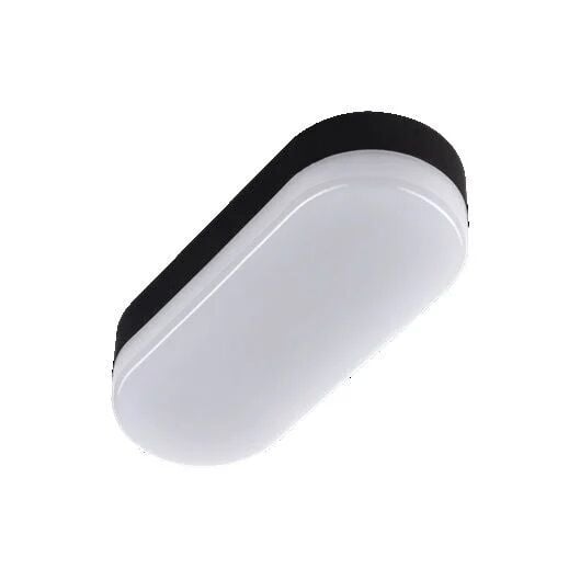 Armatür Zmr Tavan/Duvar Oval Led Ip66 Siyah Gövde 18W 4000K Ilık Beyaz Zmr-401