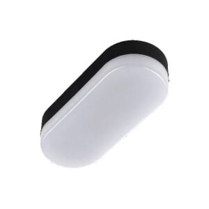 Armatür Zmr Tavan/Duvar Oval Led Ip66 Siyah Gövde 18W 4000K Ilık Beyaz Zmr-401