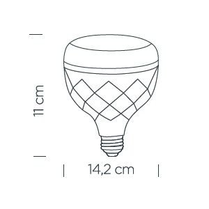 Ampul Led Zmr Kristal Camlı Torch E27 40W 6500K Beyaz