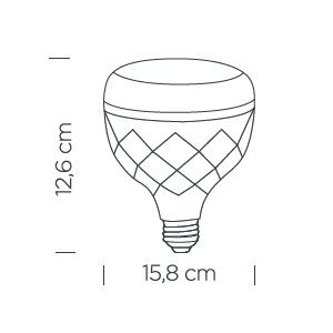 Ampul Led Zmr Kristal Camlı Torch E27 50W 6500K Beyaz
