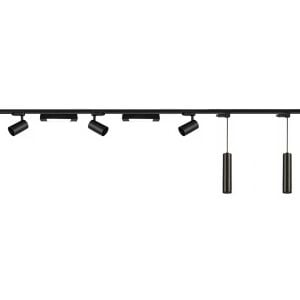 Komple Tasarım 3 Metre Ray Seti - (3 Spot + 2 Sarkıt + 2 Opak Lineer) Siyah
