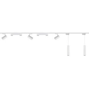 Komple Tasarım 3 Metre Ray Seti - (3 Spot + 2 Sarkıt + 2 Opak Lineer) Beyaz