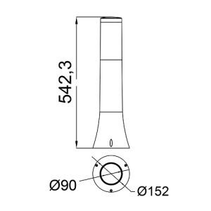 Armatür Horoz Bahçe Orkide-2 E27 55Cm Siyah 400-000-122