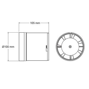 Aspiratör Horoz Kanal Tipi Fan 10 Cm Aırymax1 501-000-100