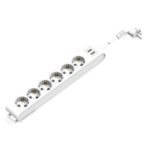 Horoz 6'lı Akım Korumalı Priz USB girişli Anahtarlı 1,5mt Kablolu