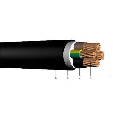 4X2,5 Mm Antigron Kablo Siyah