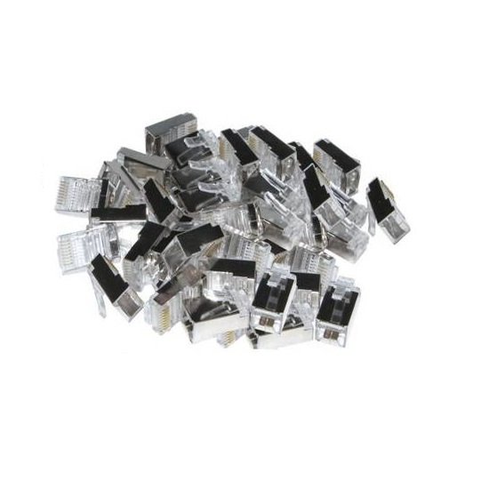 Plug Rj46 Konnektör 8P 8C Metal Cat-6 (100'Lü Paket)