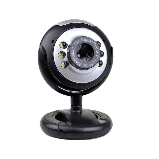 Kamera Webcam Powermaster Pm-3962 1,3 Mp 10X Zoom 6 Led Mikrofonlu