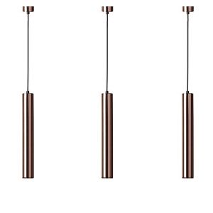 3'Lü Bakır Renk Sarkıt Aydınlatma 40Cm Gu10 (Ampuller Dahil)