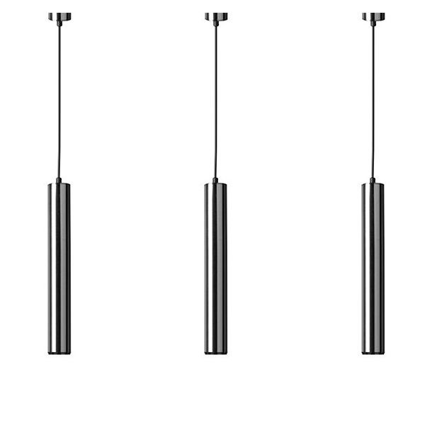 3'Lü Krom Renk Sarkıt Aydınlatma 40Cm Gu10 (Ampuller Dahil)
