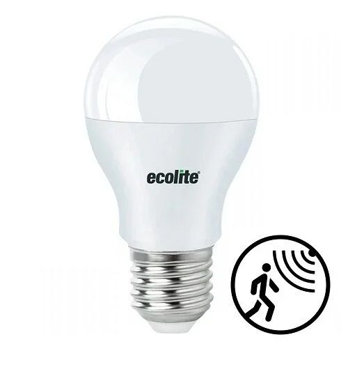 Ecolite 9W E27 Hareket Sensörlü Led Ampul 6500K