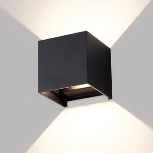 Armatür K2 Duvar Aplik Kare Çift Yönlü Abs Ayarlı 6W 10Cm 3000K Sarı Işık Kda716