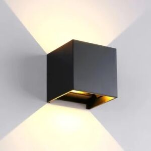 ARMATÜR K2 DUVAR APLİK KARE ÇİFT YÖNLÜ ABS AYARLI 6W 10CM 3000K SARI IŞIK KDA716