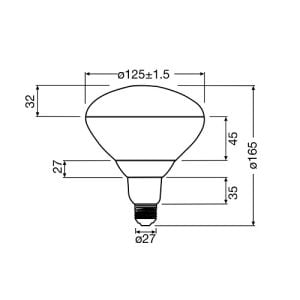 Ledvance Infrared Ampul E27 250W Kırmızı