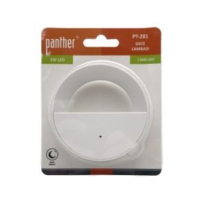 Armatür Gece Fişli Led Yuvarlak Endirekt Fotosel Sensörlü Panther Pt-281