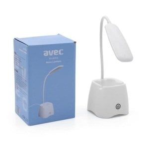 Armatür Masa Lambası Led Av-9051A Kalemlikli Beyaz (Usb İle Kullanılır)