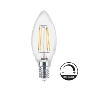 Ecolite Led Mum Ampul Şeffaf E14 6W 2700K Dimlenebilir