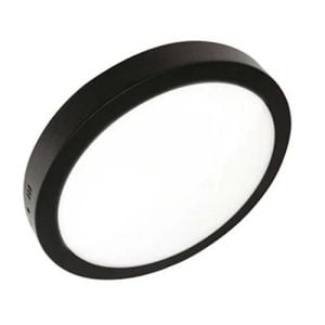 Yuvarlak Led Armatür Siyah 24W 6500K Beyaz Işık