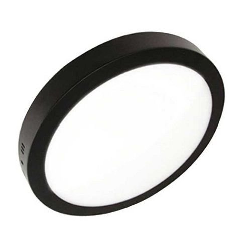 Yuvarlak Led Armatür Siyah 24W 3000K Sarı Işık