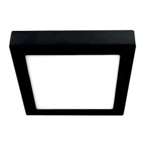 Kare Led Armatür Siyah 24W 6500K Beyaz Işık