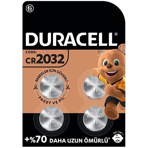 Pil Duracell 2032 3V 4'Lü (Paket)