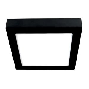 Kare Led Armatür Siyah 24W 3000K Sarı Işık