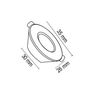 Armatür Forlıfe Led Minispot Beyaz Gövde 1W 3200K Sarı Işık Fls-02B (30-35)