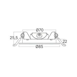 ARMATÜR BRAYTRON PANEL LED DOWNLIGHT 3W 3CCT 3000-4000-6500K BP01-60380 (70-85)