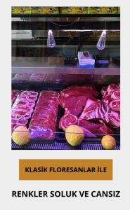 Led Floresan Kasaplar İçin Özel Et Rengi 60 Cm