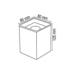ARMATÜR PC KASA DEKORATİF TAVAN KARE BEYAZ 80X125 FL-1945B