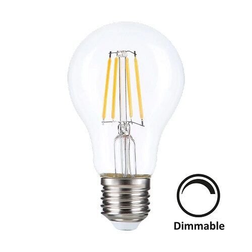 AMPUL LED HEKA NORMAL TİPİ ŞEFFAF E27 DİM EDİLEBİLİR 10W 3000K SARI ERD-313
