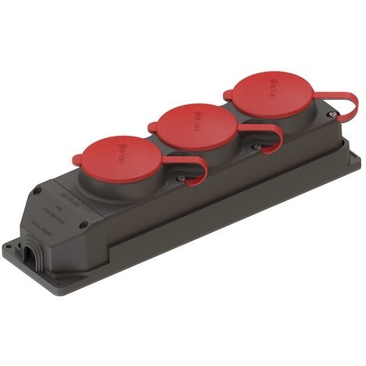 Priz Ne-Ad Kauçuk 3X25 Üçlü 4012