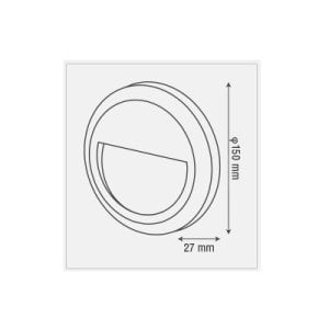 ARMATÜR GOLDX ZE926 LED DUVAR YUVARLAK IP65 4000K ILIK BEYAZ IŞIK (SIVA ÜSTÜ)