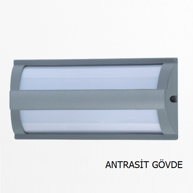 Armatür Goldx Ze951 Aplik Dış Mekan Yatay E27 Antrasit