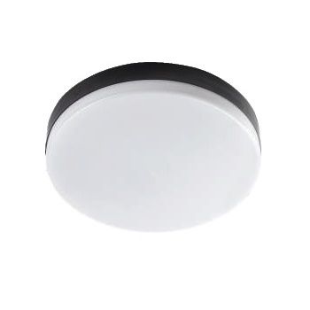 Led Armatür Yuvarlak Siyah 24W 6500K IP66