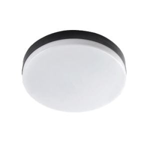 Led Armatür Yuvarlak Siyah 24W 6500K IP66